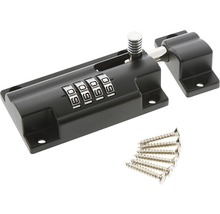 Riegel mit Zahlenkombination und Schrauben
