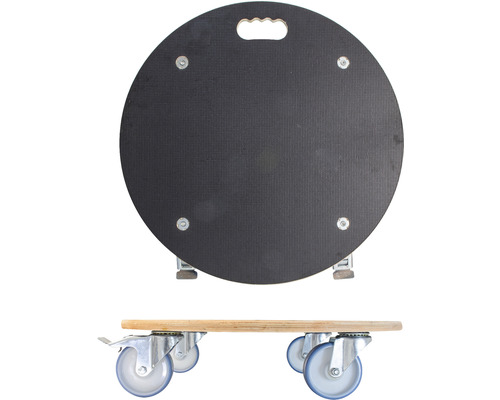 Runde Kniebank mit Rollen und Tragegriff