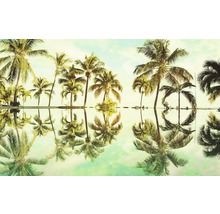 Illustration mit Palmen und deren Spiegelung