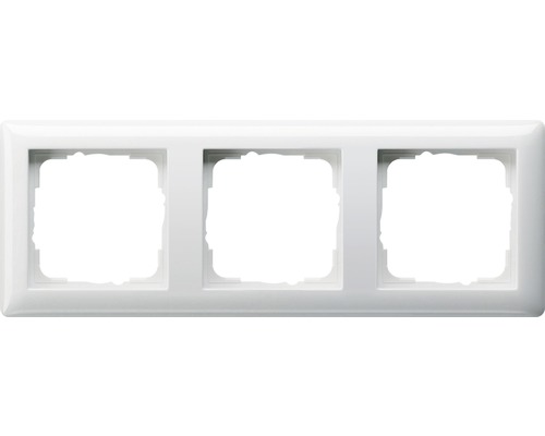 Rahmen 3-fach Gira Standard 55 reinweiß glänzend Dreifachrahmen für Schalter