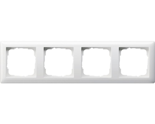 Rahmen 4-fach Gira Standard 55 reinweiß glänzend Vierfachrahmen für Schalter
