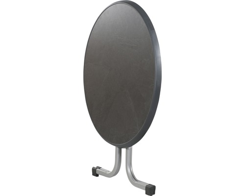 Runder Klapptisch mit Metallbeinen