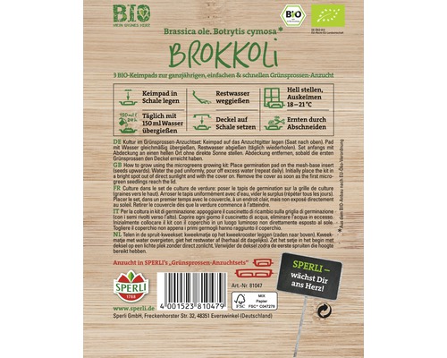 Samenpackung Brokkoli mit Anzuchtanleitung