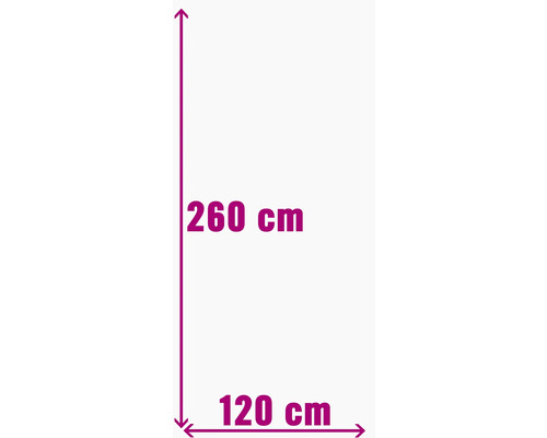 Feinsteinzeug Wandfliese Blanco poliert 120x260 cm rektifiziert Abmessungen: 260 cm Höhe und 120 cm Breite
