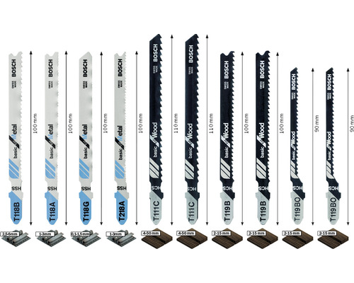 Bosch Stichsägeblatt Set für Holz und Metall