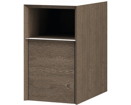 Unterschrank Baden Haus Space mit einer Schbublade 50x30x45 cm esche dunkel Holzfarbener Waschtischunterschrank mit einer Schublade und offenem Fach