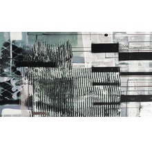 Abstraktes Kunstwerk mit verschiedenen Formen und Texturen