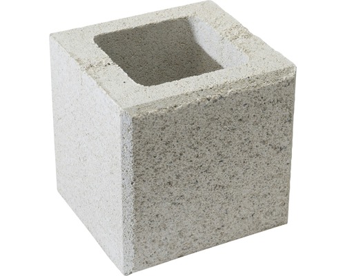 Mauerstein Modern feingestrahlt Arktis Halbstein 20x20 cm Mauerstein Modern feingestrahlt Arktis Halbstein 20x20 cm