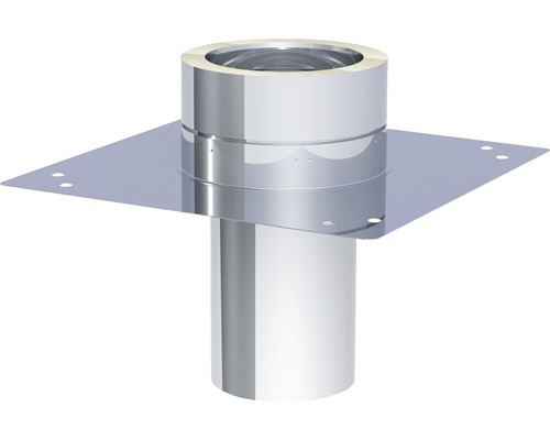 Grundplatte Jeremias DW-Eco für doppelwandiges Abgassystem z. Kaminerhöhung eckig Ø130mm