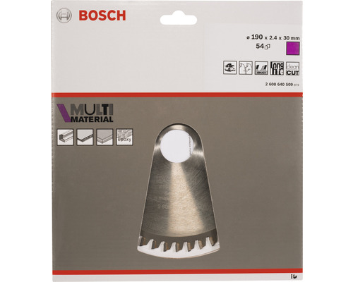Bosch Multimaterial Sägeblatt, 190 x 2,4 x 30 Millimeter