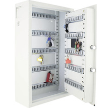 Geöffneter Schlüsselschrank zur Schlüsselaufbewahrung.