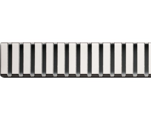 Duschrinnenrost Alca Line 300x53x25 mm matt Messerblock aus Metall mit zwölf Schlitzen