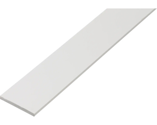Flachstange PVC weiß 20 x 2 , 1 m