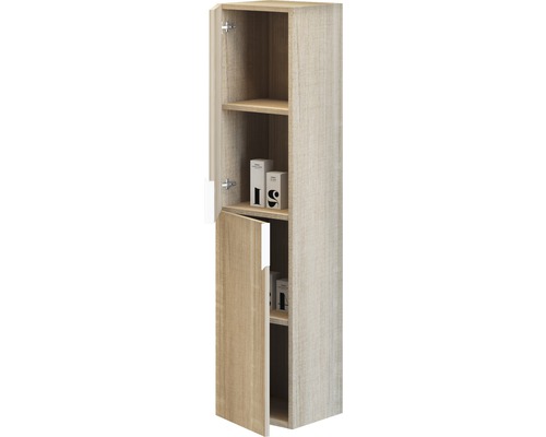 Hochschrank mit zwei Regalböden und einer Tür