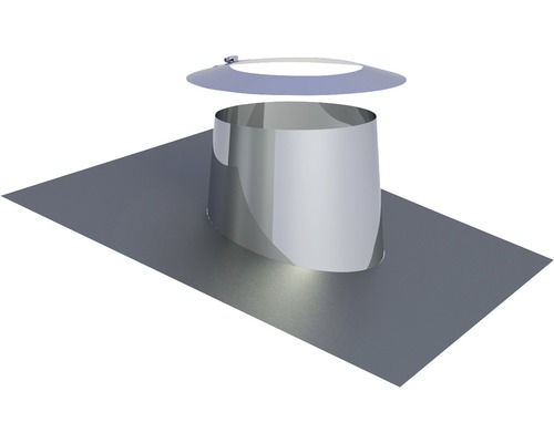 Dachdurchführung Jeremias DW-Eco 5-15°m Blei- u.Wetterkragen 130mm Dachdurchführung aus Metall mit Befestigungsmaterial