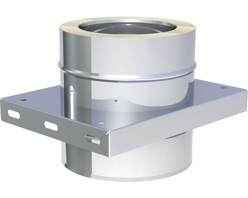 Grundplatte Jeremias DW-FU für doppelwandiges Abgassystem für Zwischenstütze Ø130mm