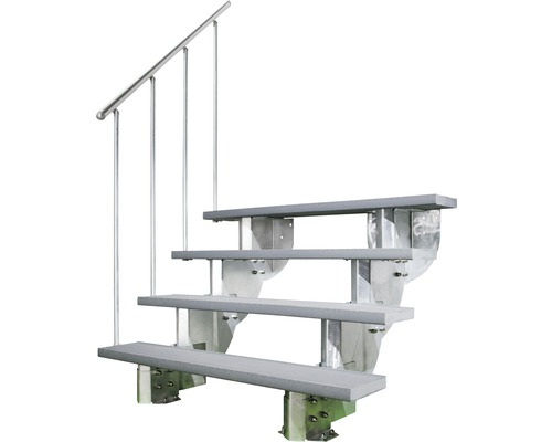 Außentreppe Pertura Petros Stufen-Kit Nr.2 doppelte Unterkonstruktion für 3 Stufen 120 cm (ohne Trittbrett und Geländer)