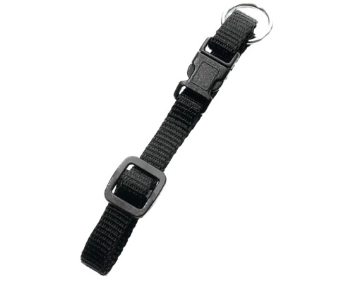 Schwarzer Hundehalsband-Adapter mit Schnalle und Ring