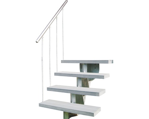 Außentreppe Pertura Petros Stufen-Kit Nr.2 einfache Unterkonstruktion für 3 Stufen 80 cm (ohne Trittbrett und Geländer)