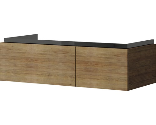 Waschbeckenunterschrank Baden Haus Avril 30x100x45 cm ohne Waschbecken eiche natur Waschtischunterschrank mit zwei Türen und Ablage