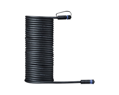 Installationskabel Paulmann Outdoor Plug&Shine Cable IP 68, 10 m Aufgerolltes schwarzes Kabel mit Stecker
