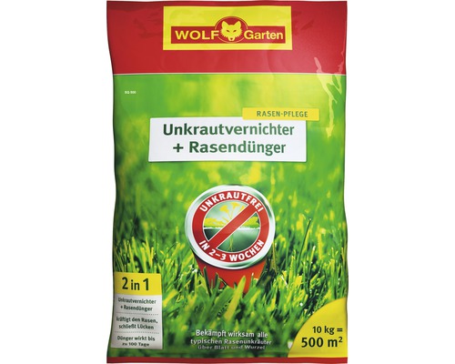 Wolf Garten Unkrautvernichter plus Rasendünger Packung, 10 Kilogramm