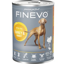 Hundefutter nass FINEVO Active Dog Kaninchen und Truthahn 800 g-thumb-0