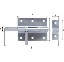 Abmessungen eines Riegelverschlusses aus Metall