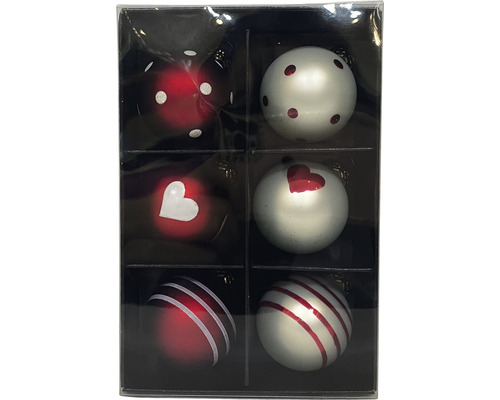 Weihnachtskugeln Set mit verschiedenen Designs in einer Verpackung