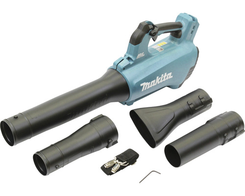 Makita Akku-Laubbläser mit verschiedenen Düsenaufsätzen