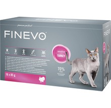 Katzenfutter nass FINEVO Sensitive Cat Pute pur 16x85 g, Monoprotein, Singleprotein-thumb-0