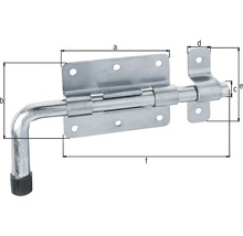 Türriegel mit Abmessungen