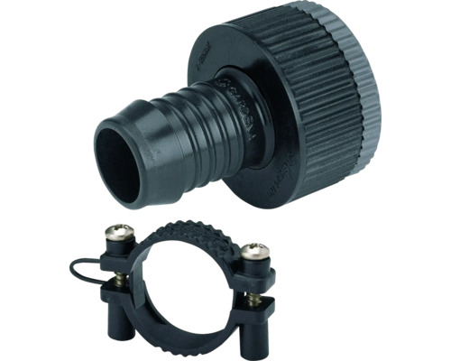 Gartenschlauch-Anschlussstück mit Schlauchschelle