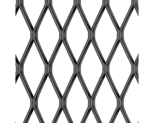Streckmetallblech Aluminium schwarz 600x1000x1 mm Metallgitter mit Rautenmuster