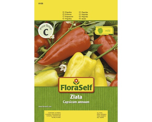 Paprika 'Zlata' FloraSelf samenfestes Saatgut Gemüsesamen