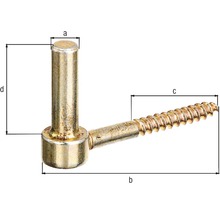 Anschweissband mit Schraube und Abmessungsbezeichnungen