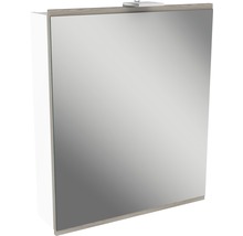 LED-Spiegelschrank Fackelmann Lima 1-türig 60x73 cm weiß/Steinesche-thumb-0