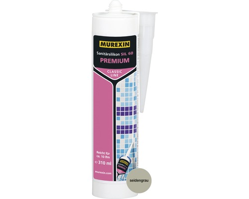 Murexin Sanitärsilikon SIL 60 Premium Kartusche, seidengrau, 310 ml