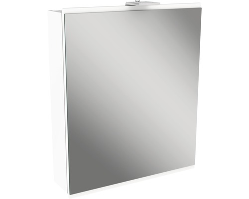LED-Spiegelschrank Fackelmann Lima 1-türig 60x73 cm weiß Weißer Spiegelschrank mit Beleuchtung