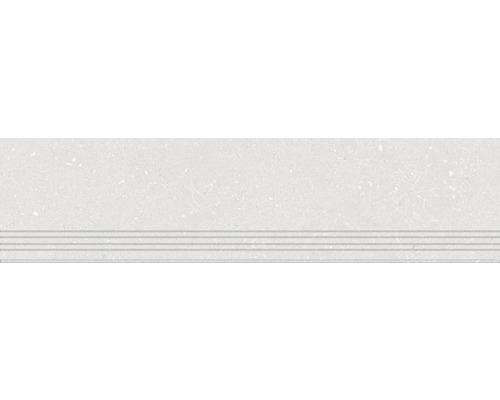 Feinsteinzeug Treppenstufe Alpen 30,0x120,0 cm weiß matt