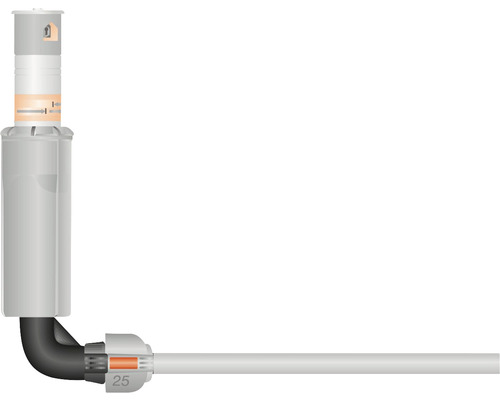 Versenkregner mit Anschlussstück für die Gartenbewässerung