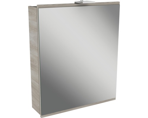 LED-Spiegelschrank Fackelmann Lima 1-türig 60x73 cm steinesche Spiegelschrank mit Beleuchtung