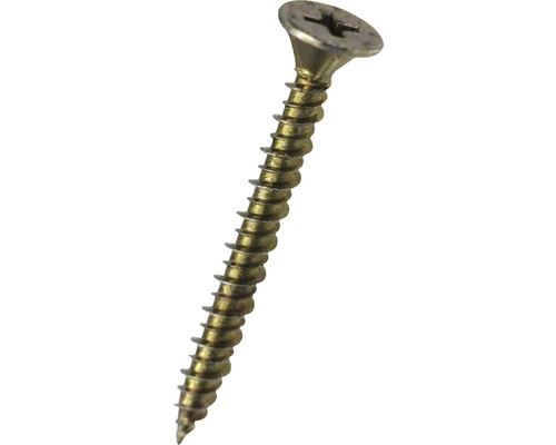 Senkkopf Kreuzschlitz (PH) 3,9 x 39 mm galvanisch verzinkt 100 Stück Gelbe Holzschraube mit Kreuzschlitz