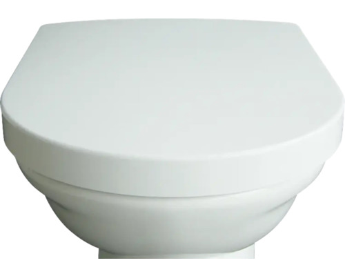 Weißes Stand-WC mit geschlossenem Spülkasten