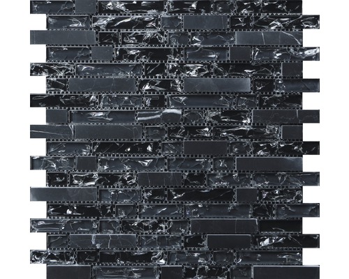 Mosaikfliese aus Glas und Naturstein