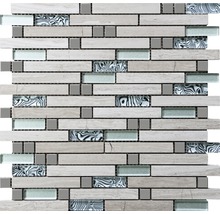 Mosaikfliese aus Naturstein, Glas und Keramik