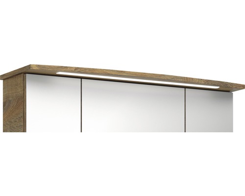 LED Kranzbeleuchtung Pelipal Xpressline 4010 Eiche natur 1,6x25,5x82 cm 6,5 Watt Spiegelschrank mit Holzdekor und Beleuchtung