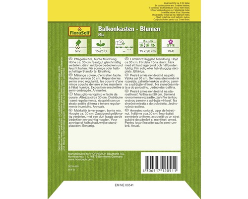 Samenpackung Balkonkasten Blumen Mix