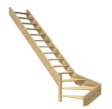 Holz Raumspartreppe mit geradem Treppenlauf