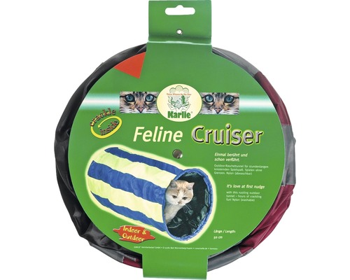 Karlie Feline Cruiser Katzentunnel, 50 cm Länge, geeignet für drinnen und draußen